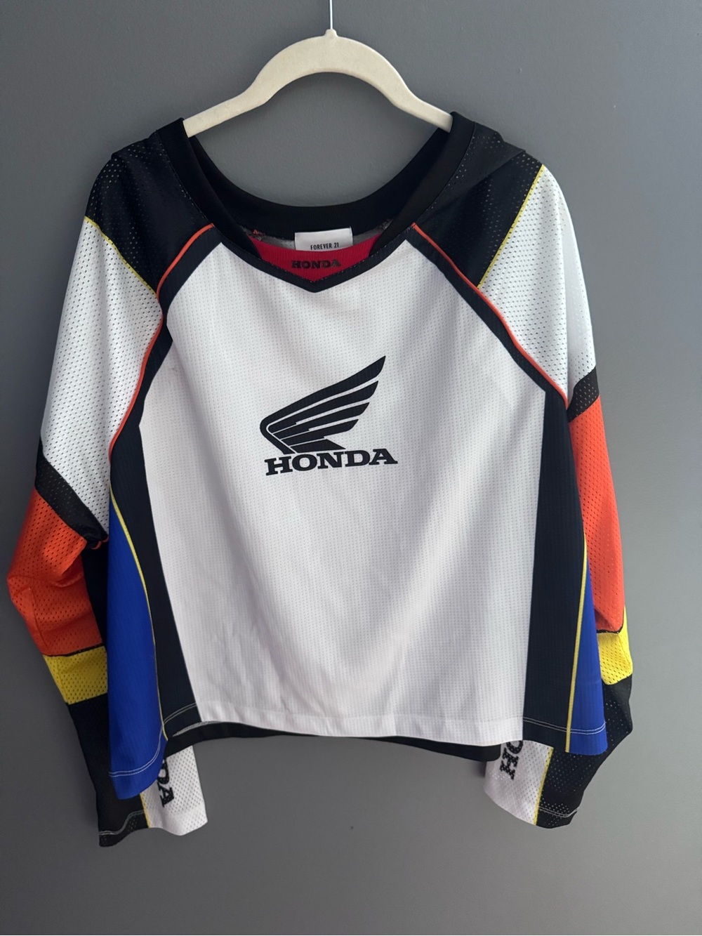 Forever 21 Cropped Honda Colorblock Jersey - women’s plus